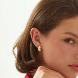 Bezel Vermeil Earrings