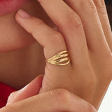 Split Band Vermeil Ring