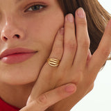 Split Band Vermeil Ring