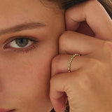 Beaded Emerald Ring