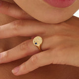 Celestial Sapphire Signet Ring