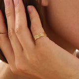 Wave Band Stacking Ring