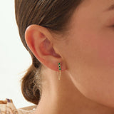 Emerald Dot Earrings