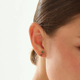 Emerald Baguette Earrings