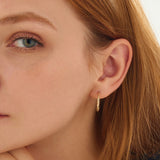 Ribbed Textured Hoop Earrings