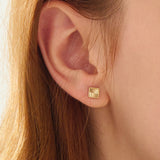 Textured Square Earrings