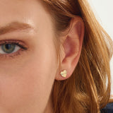 Textured Heart Earring