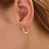 Heart Detailed Hoop Earrings