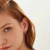 Faceted Hoop Earrings