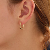 Faceted Hoop Earrings