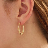 Double Oval Hoop Earrings