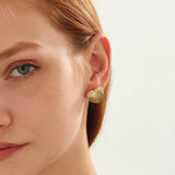 Chunky Heart Stud Earrings