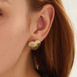 Chunky Heart Stud Earrings