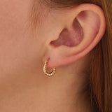 Small Twisted Hoop Earrings