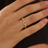 Twisted Rope Chain Ring