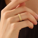 Beaded Wedding Band in Gold