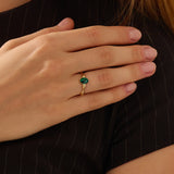 Oval Enamel Statement Ring