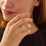 Unique Pave Curve Ring