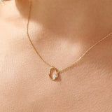 Bezel Round Vermeil Necklace