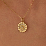 Zodiac Disc Necklace