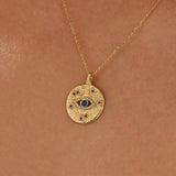 Sapphire Evil Eye Necklace