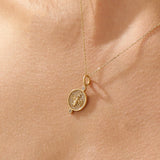 Bee Disc Necklace