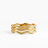 Wave Band Stacking Ring