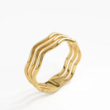 Wave Band Stacking Ring