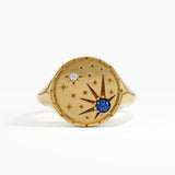 Celestial Sapphire Signet Ring