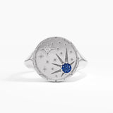 Celestial Sapphire Signet Ring