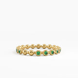 Beaded Emerald Ring