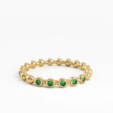Beaded Emerald Ring