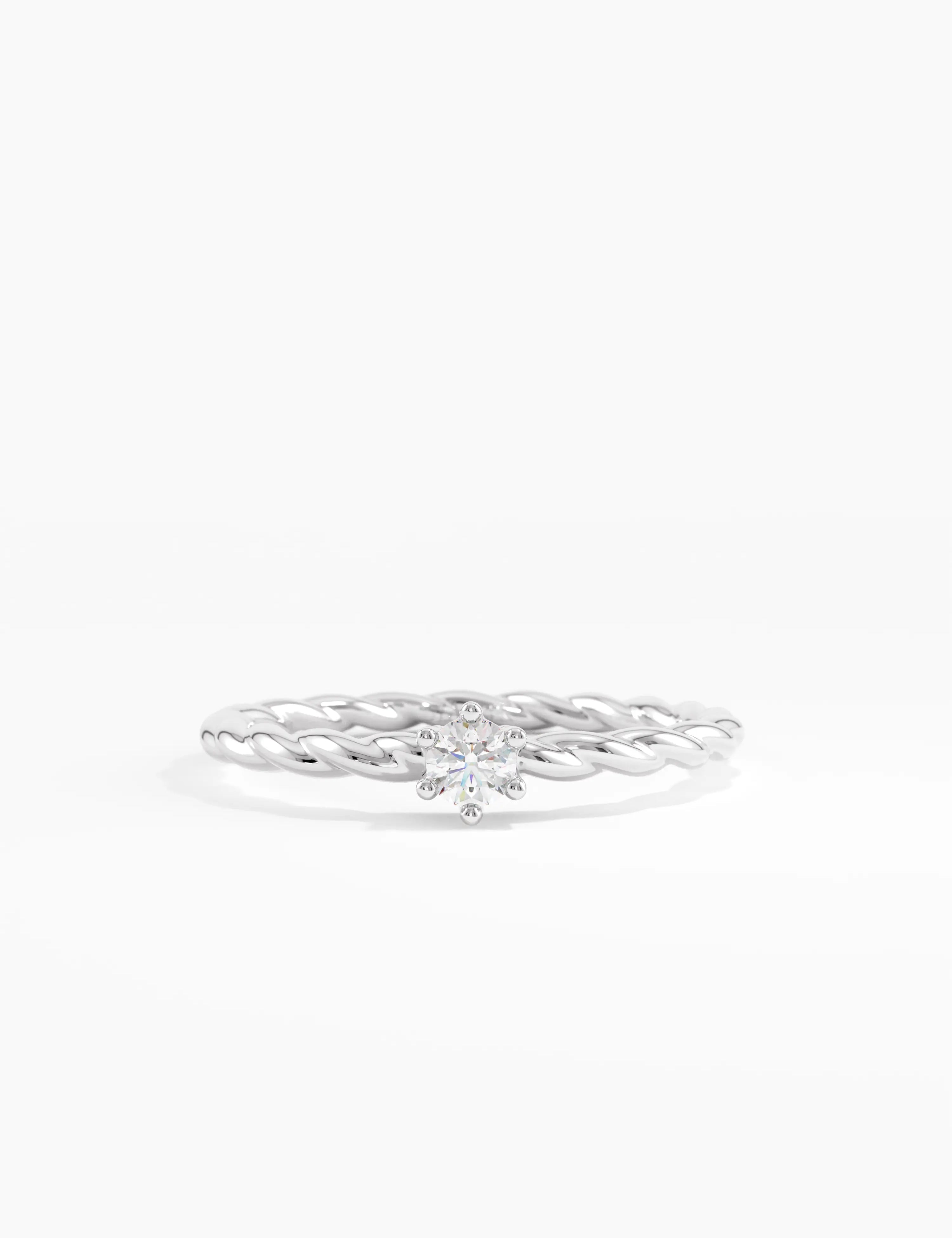 Twist Solitaire Ring