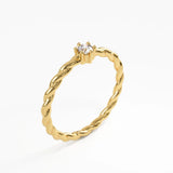 Twist Solitaire Ring