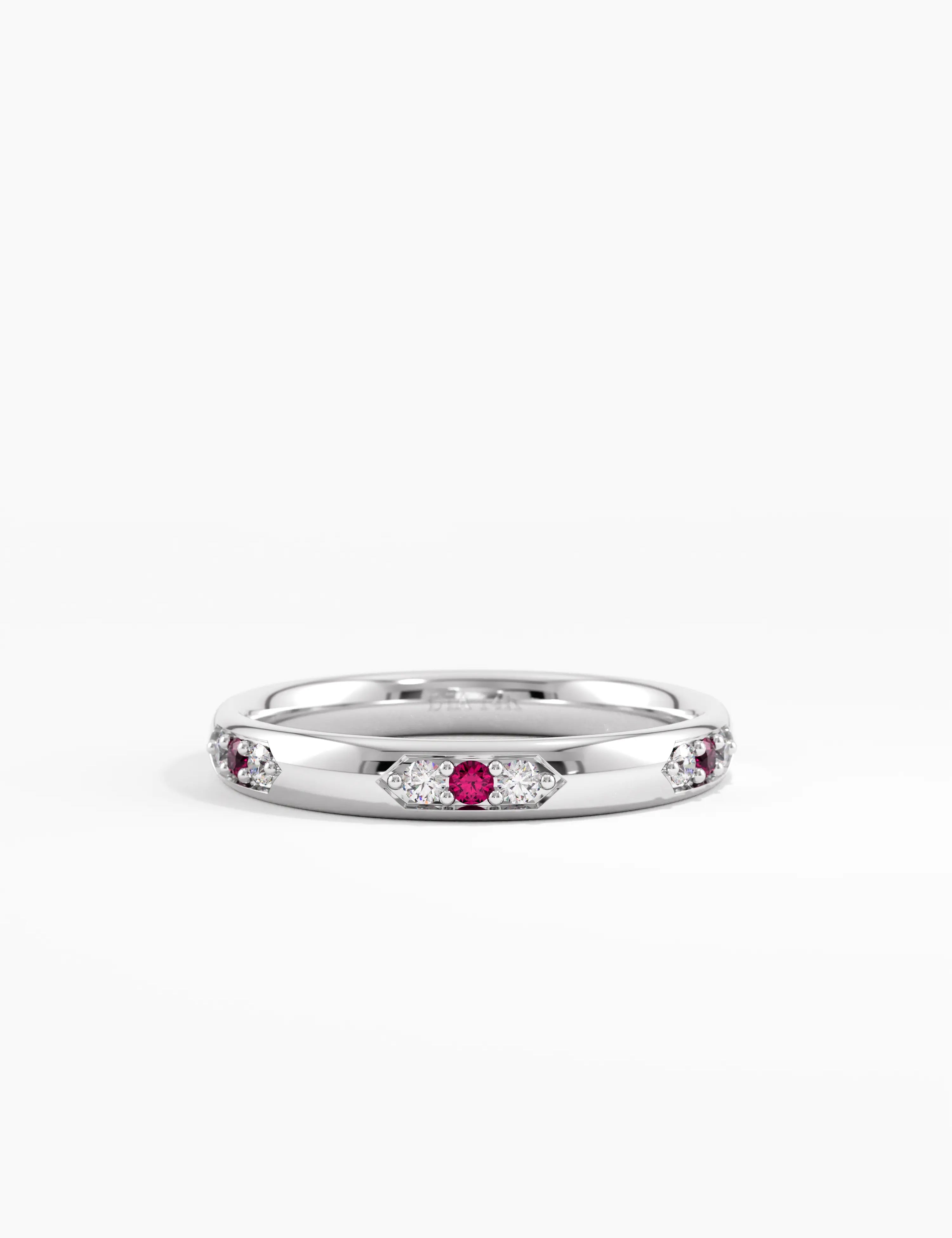 Tiny Ruby Wedding Band
