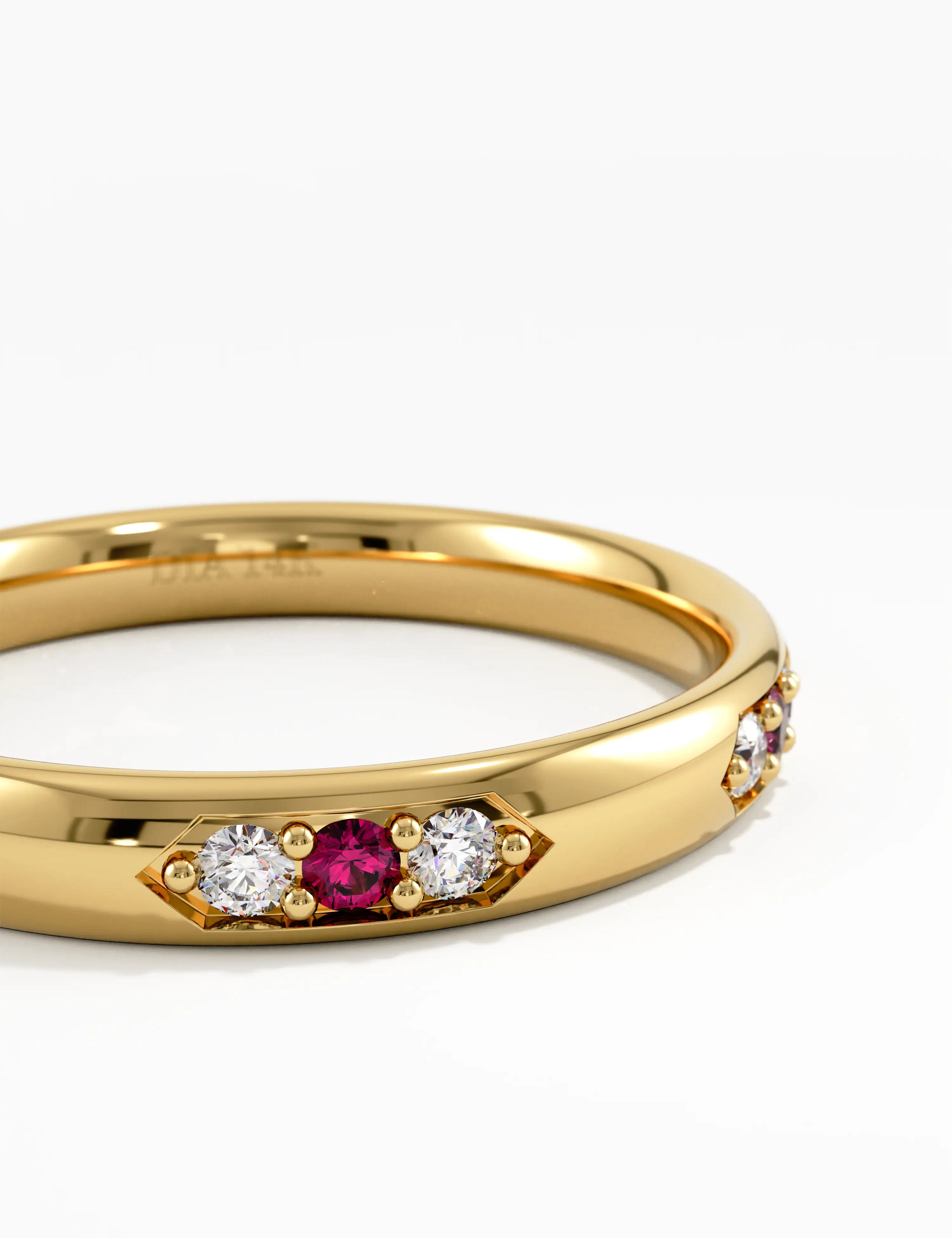 Tiny Ruby Wedding Band