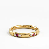 Tiny Ruby Wedding Band