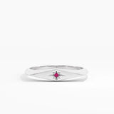 Ruby Star Signet Ring
