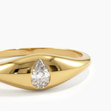 Pear Signet Ring