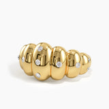 Pave Ribbed Dome Ring