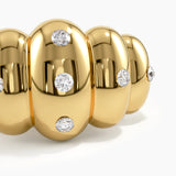 Pave Ribbed Dome Ring