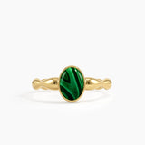 Oval Enamel Statement Ring
