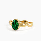 Oval Enamel Statement Ring