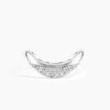 Unique Pave Curve Ring
