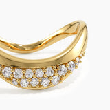 Unique Pave Curve Ring
