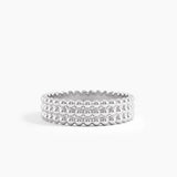 Beaded Wedding Band in Gold
