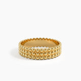 Beaded Wedding Band in Gold