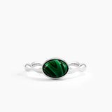 Enamel Oval Statement Ring