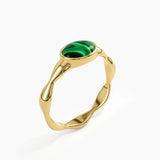 Enamel Oval Statement Ring