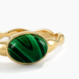Enamel Oval Statement Ring